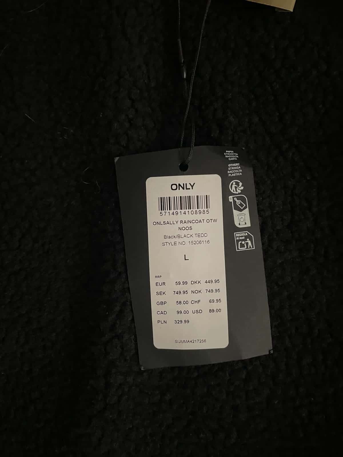 ONLY onlsally kurtka przeciwdeszczowa typu parka roz. L — zdjęcie 5