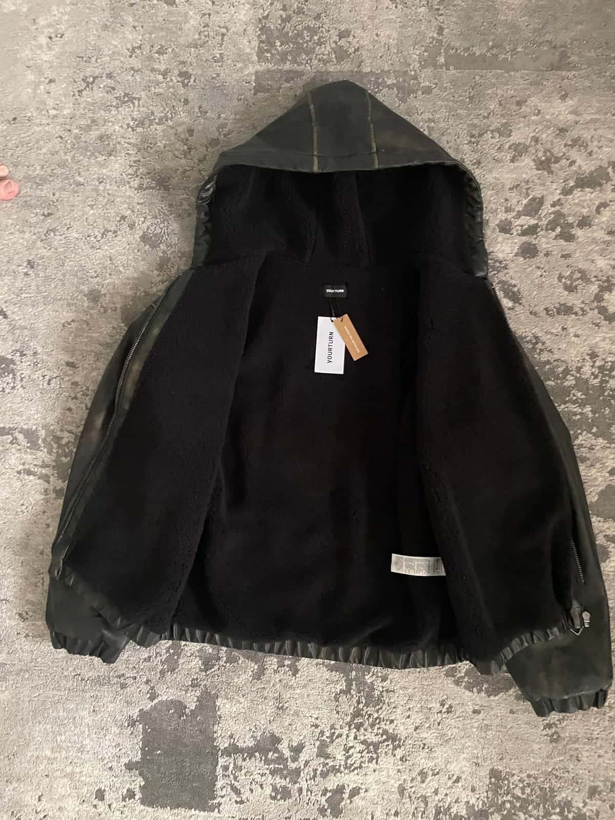 YourTurn Kurtka bomberka unisex kurtka ze sztucznej skóry roz. L — zdjęcie 7