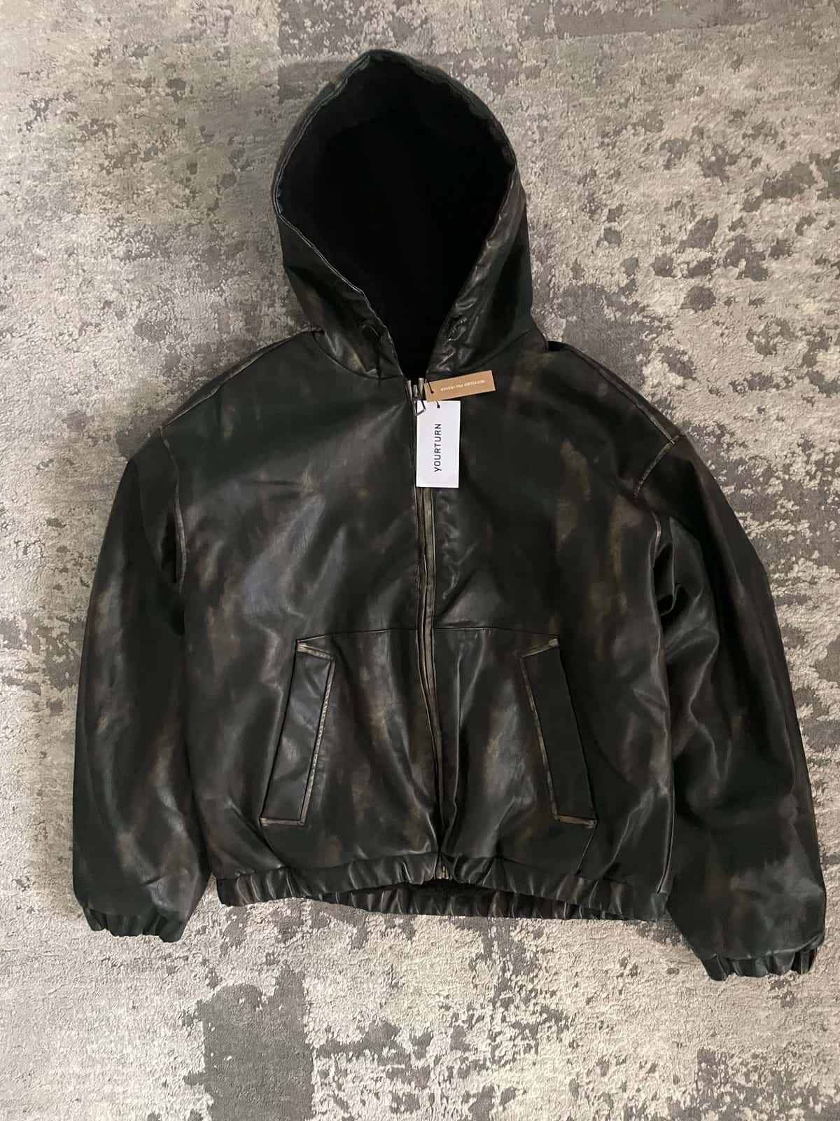 YourTurn Kurtka bomberka unisex kurtka ze sztucznej skóry roz. L — zdjęcie 2