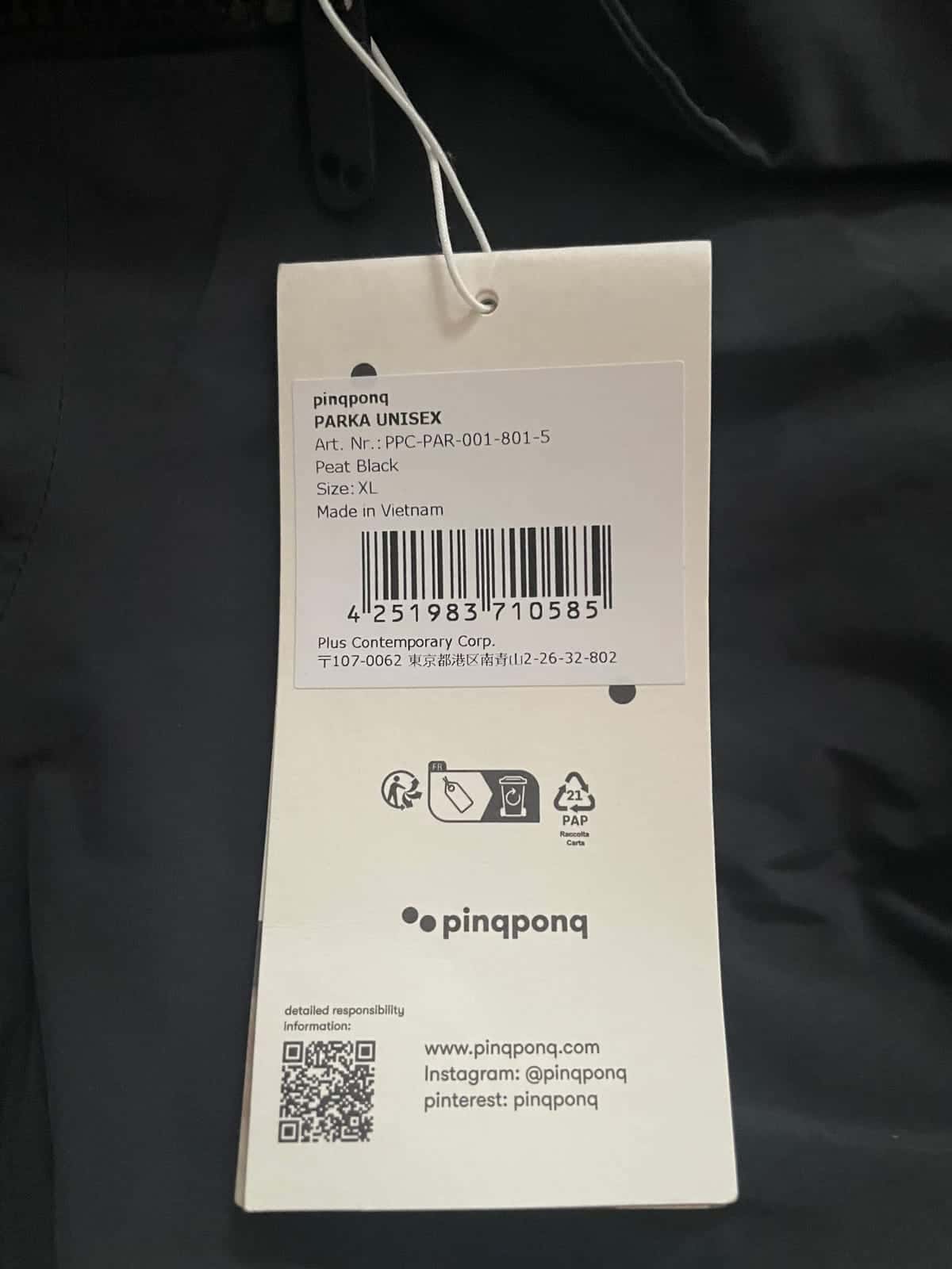 Pinqponq Parka długa kurtka męska roz. XL — zdjęcie 4