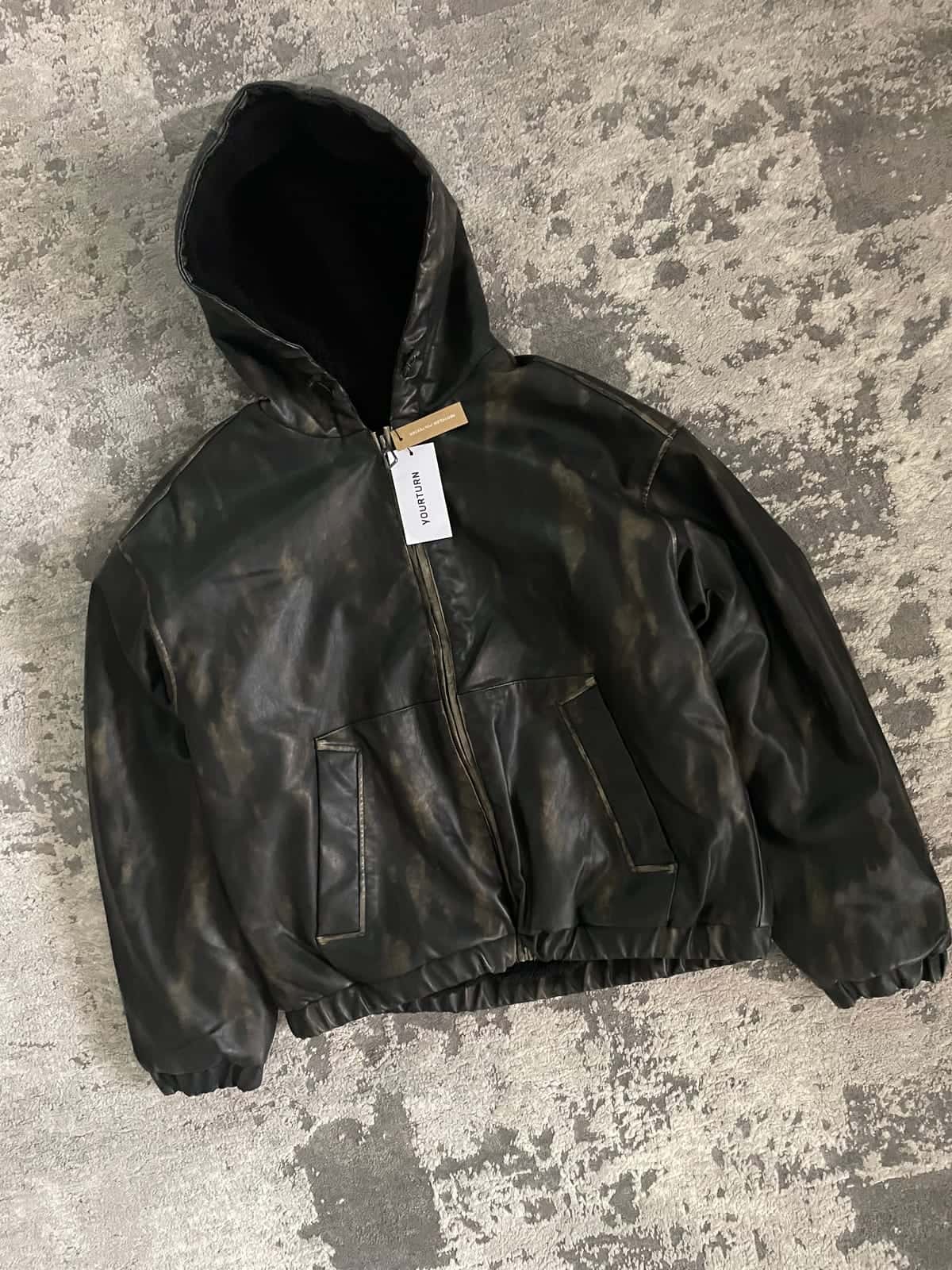 YourTurn Kurtka bomberka unisex kurtka ze sztucznej skóry roz. L